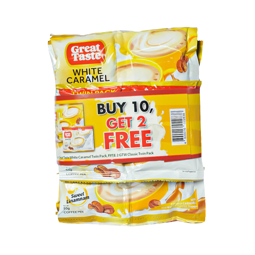 GREAT TASTE CARAMEL TWIN PACK 50G. 10+2 GREAT TASTE CARAMEL TWIN PACK 50G. 10+2
