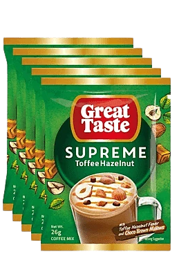 (Case) GT SUPREME TOFFEE HAZELNUT 26G 5'S (Case) GT SUPREME TOFFEE HAZELNUT 26G 5'S
