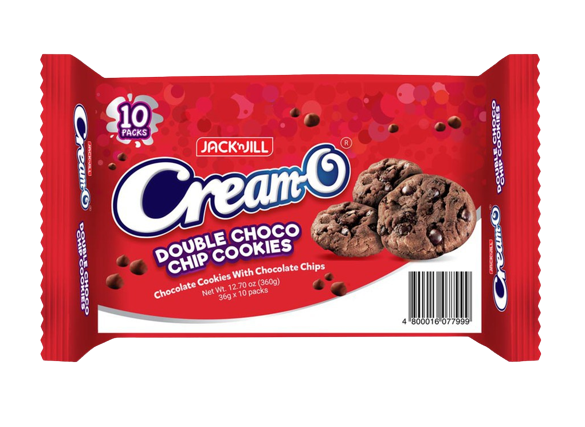JACK N' JILL CREAM-O DOUBLE CHOCO 36GX10'S JACK N' JILL CREAM-O DOUBLE CHOCO 36GX10'S