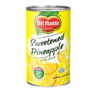 (Case) DEL MONTE SWEETENED PINEAPPLE 1.36L.