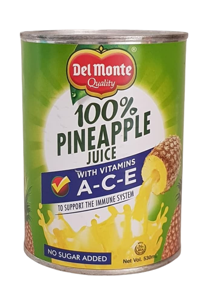 (Case) DEL MONTE 100% PINEAPPLE A-C-E 2.90L