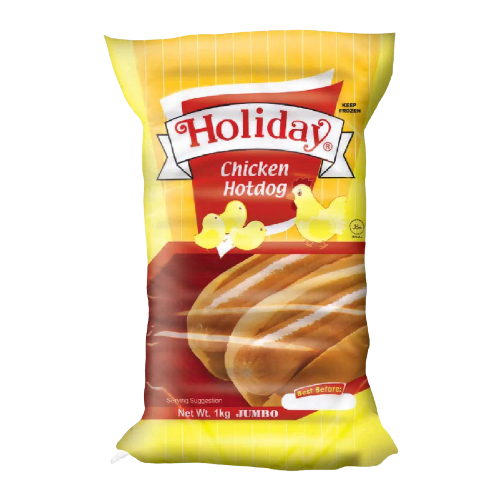 (Case) HOLIDAY CHICKEN HOTDOG JUMBO 1KG.