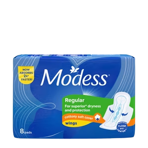 (Case) MODESS REG. COTTON W/WINGS GET 2'S LONG PADS