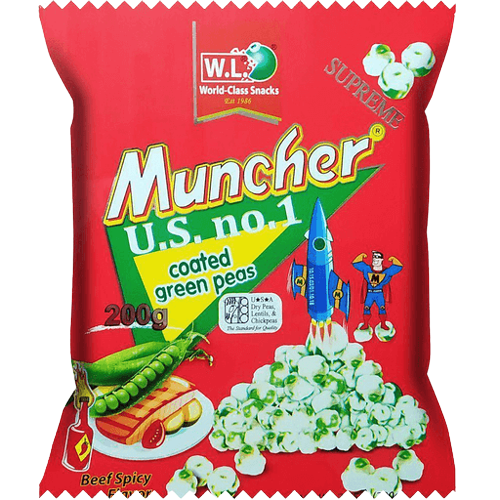 (Case) MUNCHER COATED GREEN PEAS 200G (Case) MUNCHER COATED GREEN PEAS 200G