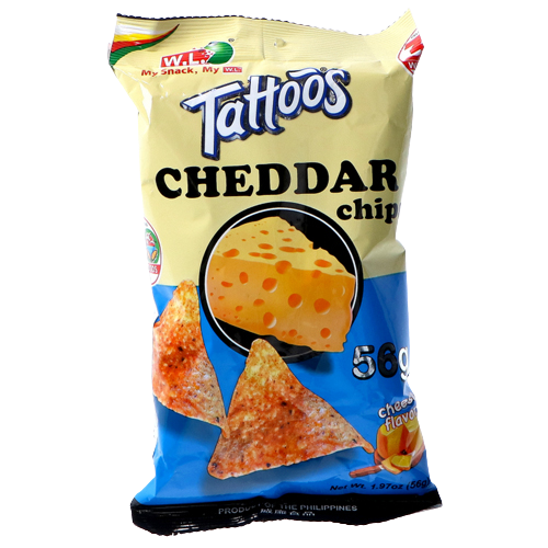 TATTOOS CHEDDAR CHEESE 56G