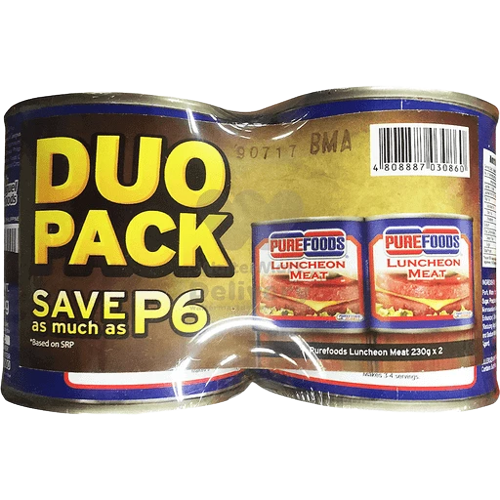 PUREFOODS LUNCHEON MEAT DUO PCK 230G PUREFOODS LUNCHEON MEAT DUO PCK 230G