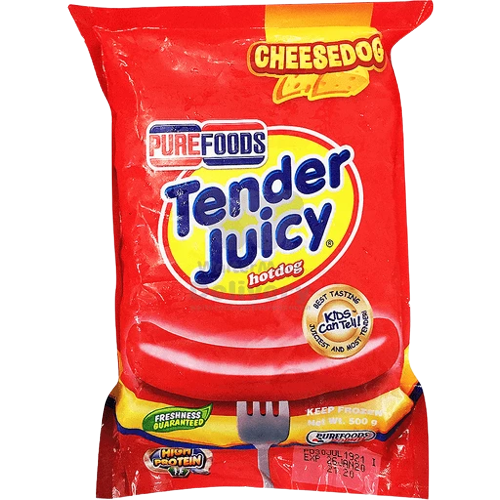 PUREFOODS TENDER JUICY CHEESEDOG 500G