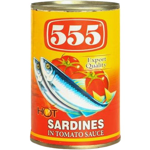 555 SARDINES HOT RED 425G
