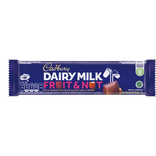 (Case) DAIRY MILK FRUIT NUT 62G