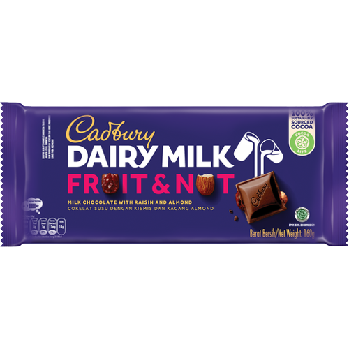 (Case) DAIRYMILK FRUIT&NUT 160G.