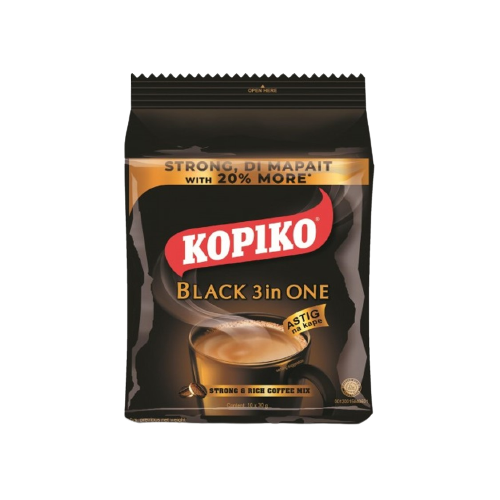 KOPIKO BLACK 3-N-1 MINIBAG 25GX10'S
