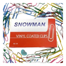 SNOWMAN VINYL COATED CLIPS