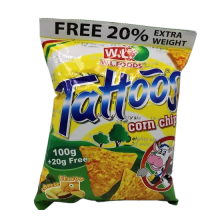 TATTOOS CORN CHIPS 100+20G