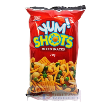 YUM SHOTS MIXED SNACKS 70G.