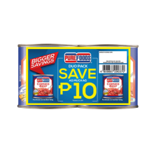 PUREFOODS CORNBEEF 210G X2 W/SAVE