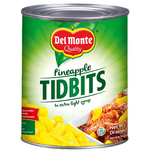 DEL MONTE PINEAPPLE TIDBITS 822G