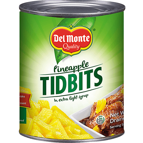 DEL MONTE PINEAPPLE TIDBITS 432G