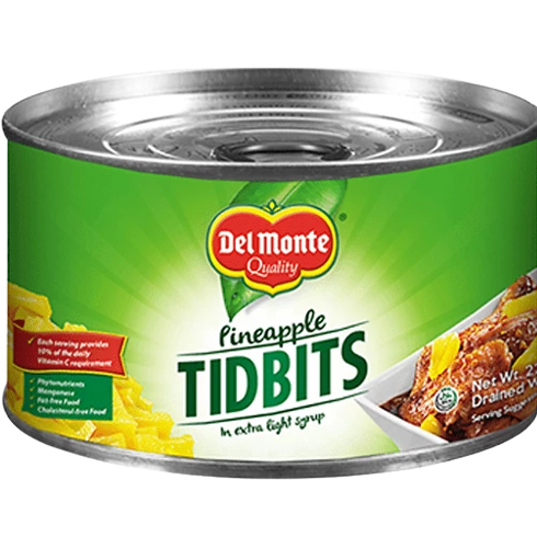 DEL MONTE PINEAPPLE TIDBITS 227G