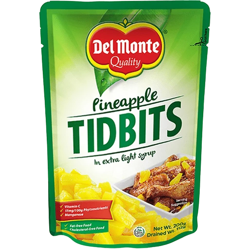 DELMONTE PINEAPPLE TIDBITS 200G IN SUP