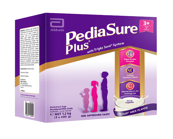 PEDIASURE PLUS 3+C.MILK (3X400G)