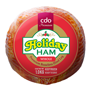 CDO HOLIDAY WHOLE HAM 1KG.