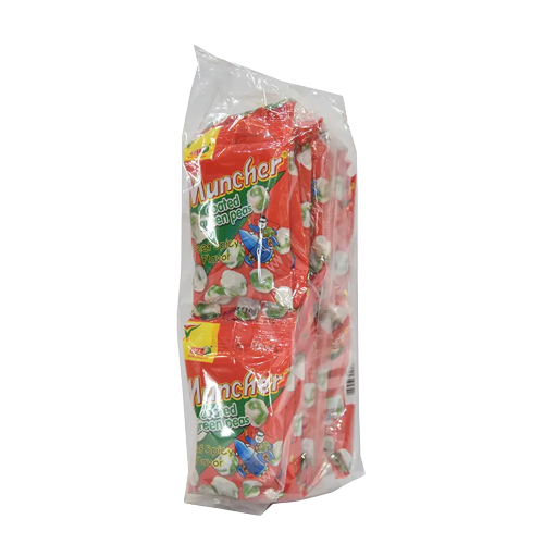 MUNCHER JUMBO COATED GREEN PEAS 16.68GX10S
