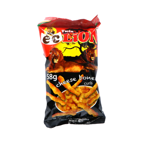 EC TWIN LION CHEESE BONES CURLS 58G